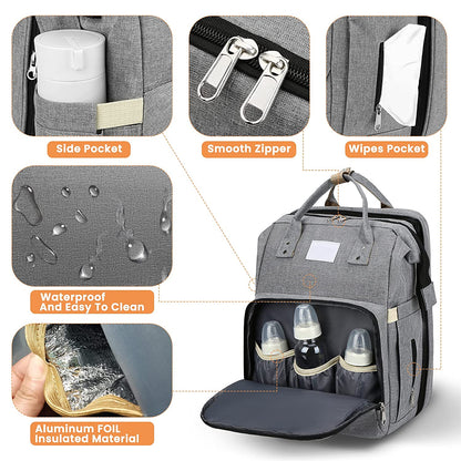 2-in-1 Diaper Backpack with Changing Station