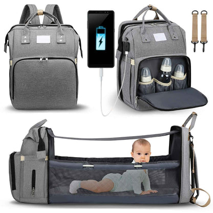 2-in-1 Diaper Backpack with Changing Station