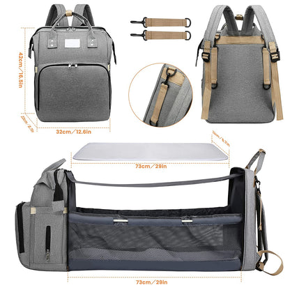 2-in-1 Diaper Backpack with Changing Station