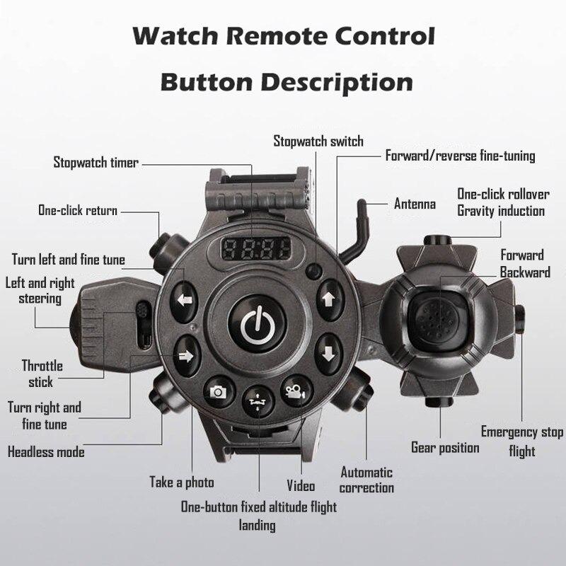 Compact X-Layout Drone with Wrist-Mounted Controller