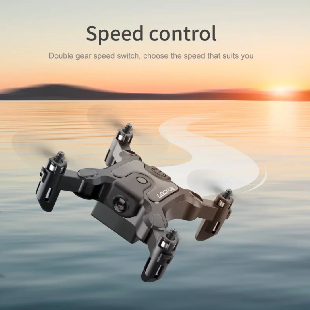 Compact X-Layout Drone with Wrist-Mounted Controller