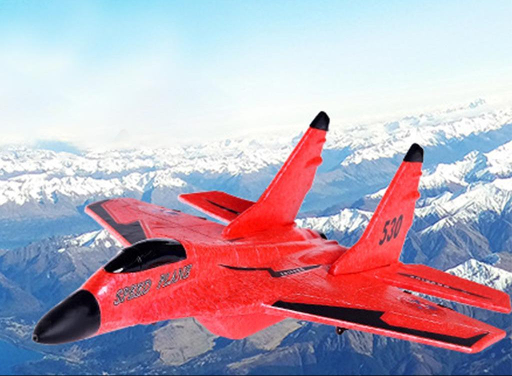 Fixed-Wing Fighter-Style Model Airplane Toy