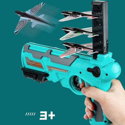 Handheld Aircraft Launcher Toy with Multiple Gliders