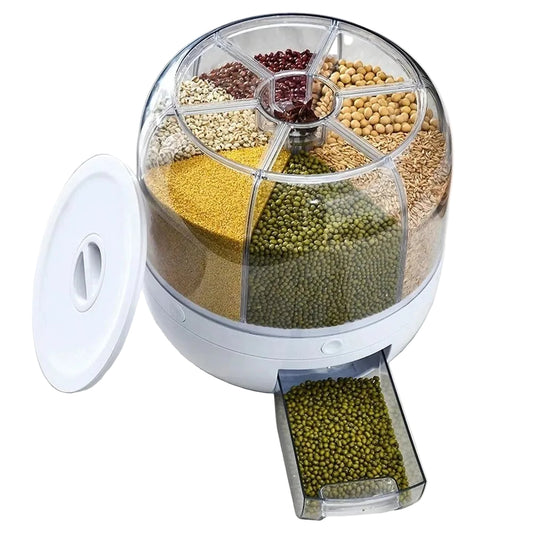 Rotating Multi-Compartment Grain Dispenser