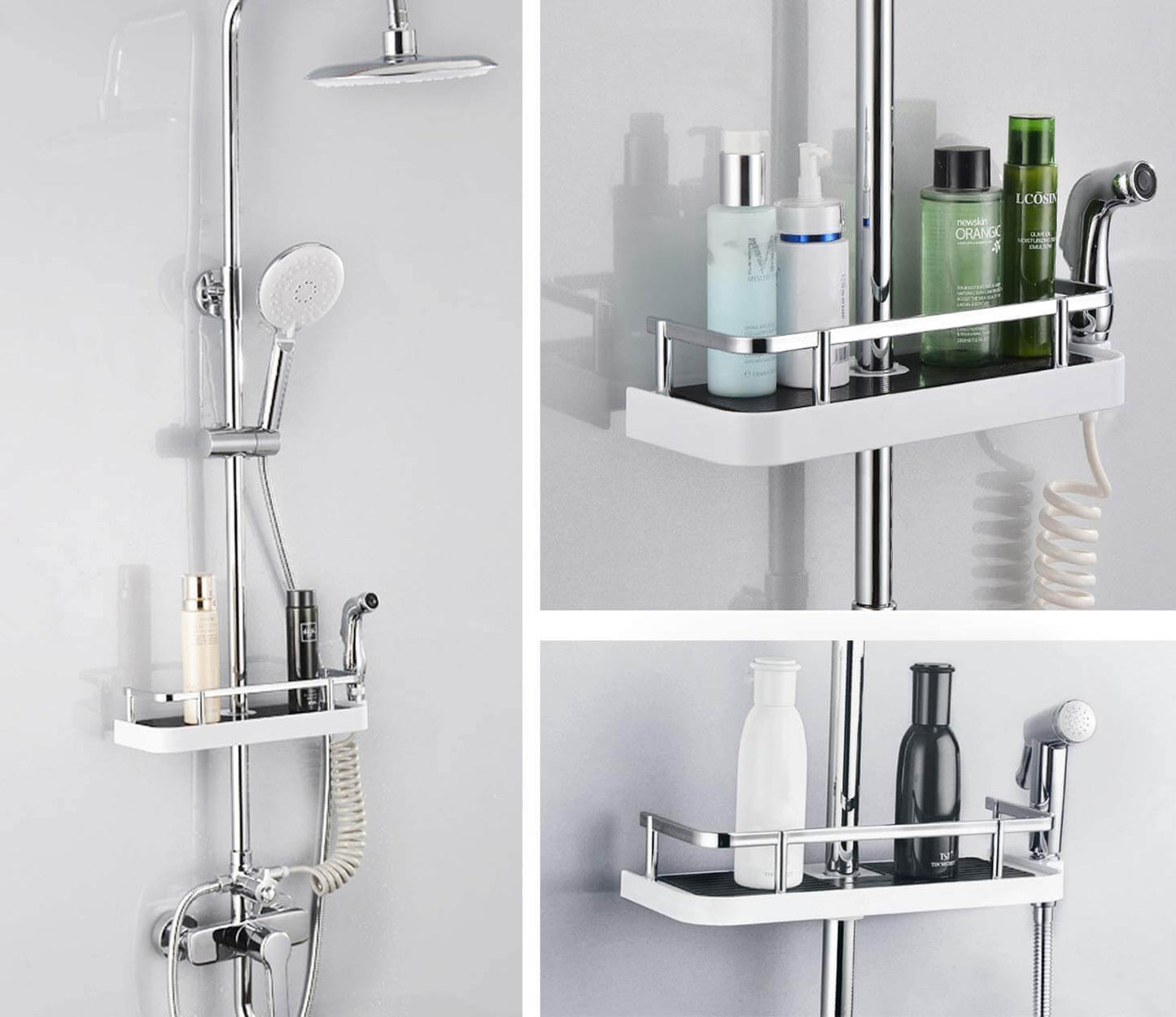 Shower Storage Rack with Drainage Trays