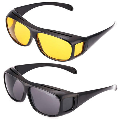 Tinted Driving Glasses with Wraparound Frame