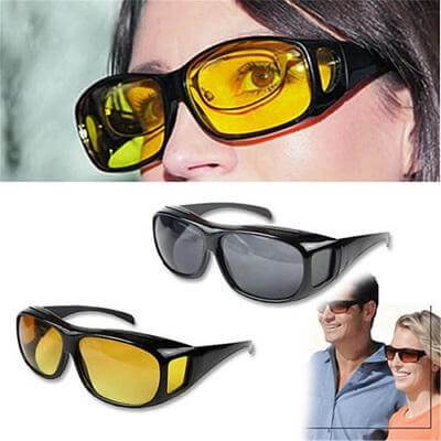 Tinted Driving Glasses with Wraparound Frame