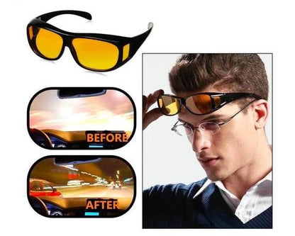 Tinted Driving Glasses with Wraparound Frame