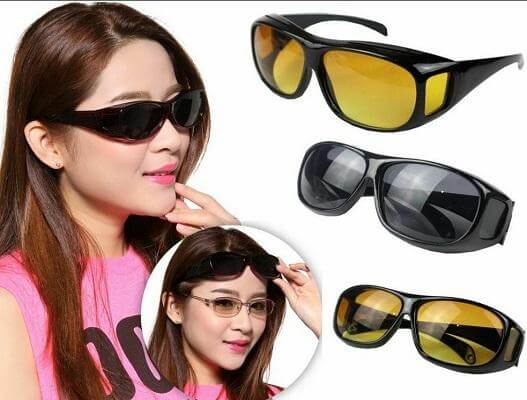 Tinted Driving Glasses with Wraparound Frame
