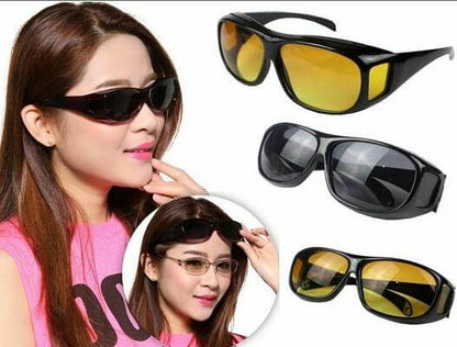 Tinted Driving Glasses with Wraparound Frame