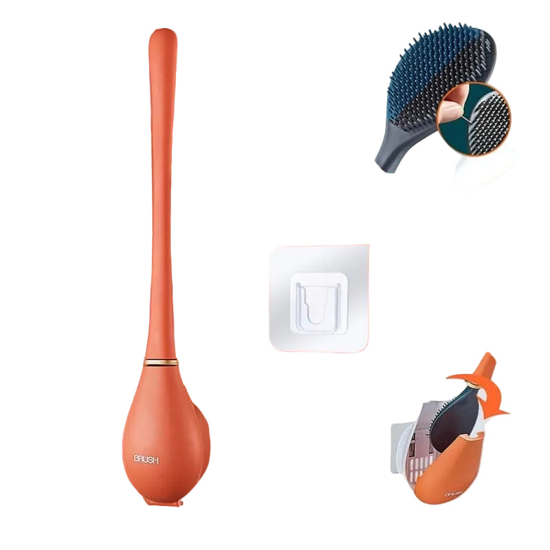 Wall-Mounted Flexible Toilet Brush