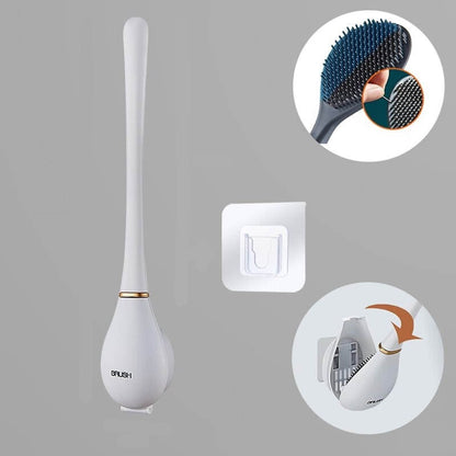 Wall-Mounted Flexible Toilet Brush