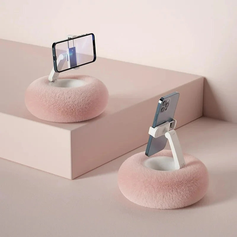Adjustable Phone Stand with Plush Pillow Base Set of 2