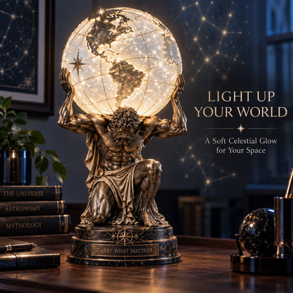 Atlas Globe Sculpture Table Lamp 12 Inch Set of 2