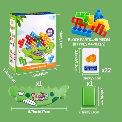 Balance Tower Stacking Game 48 Blocks Set of 3