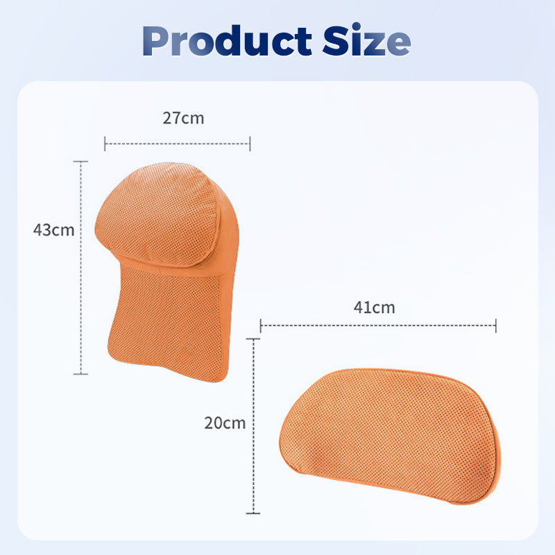 Car Headrest or Lumbar Pillow Memory Foam Suede