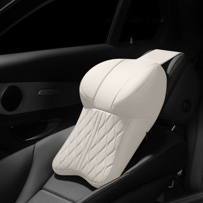 Car Seat Headrest Pillow Faux Leather with Memory Foam