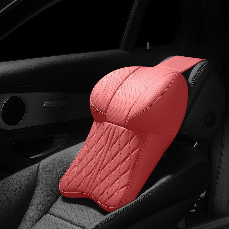 Car Seat Headrest Pillow Faux Leather with Memory Foam
