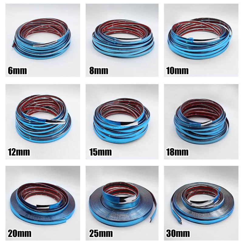 Chrome Trim Molding Strip Car Door Edge Guard 118 Inch Roll