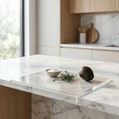 Clear Acrylic Cutting Board with Counter Lip 16 x 12 Inches