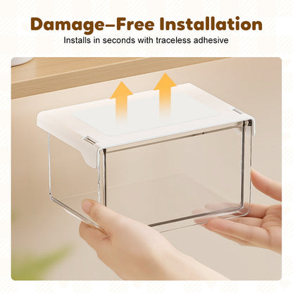 Clear Pull Out Under Cabinet Drawer Organizer