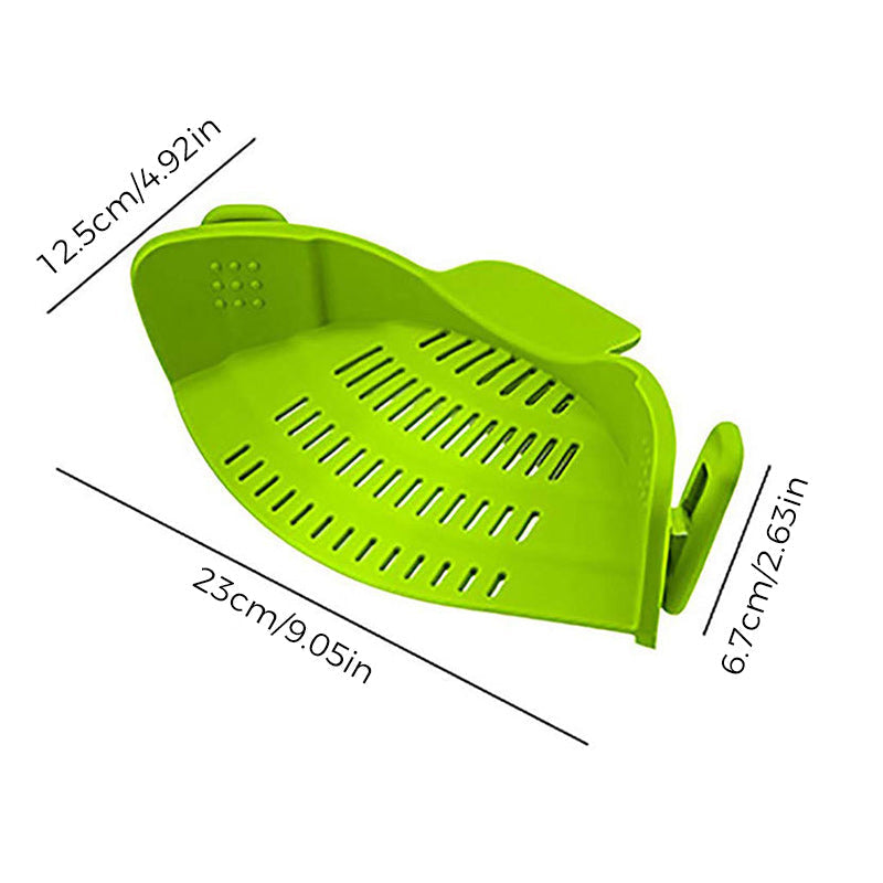Clip On Pot Strainer Silicone 9 x 4.9 Inches Set of 2