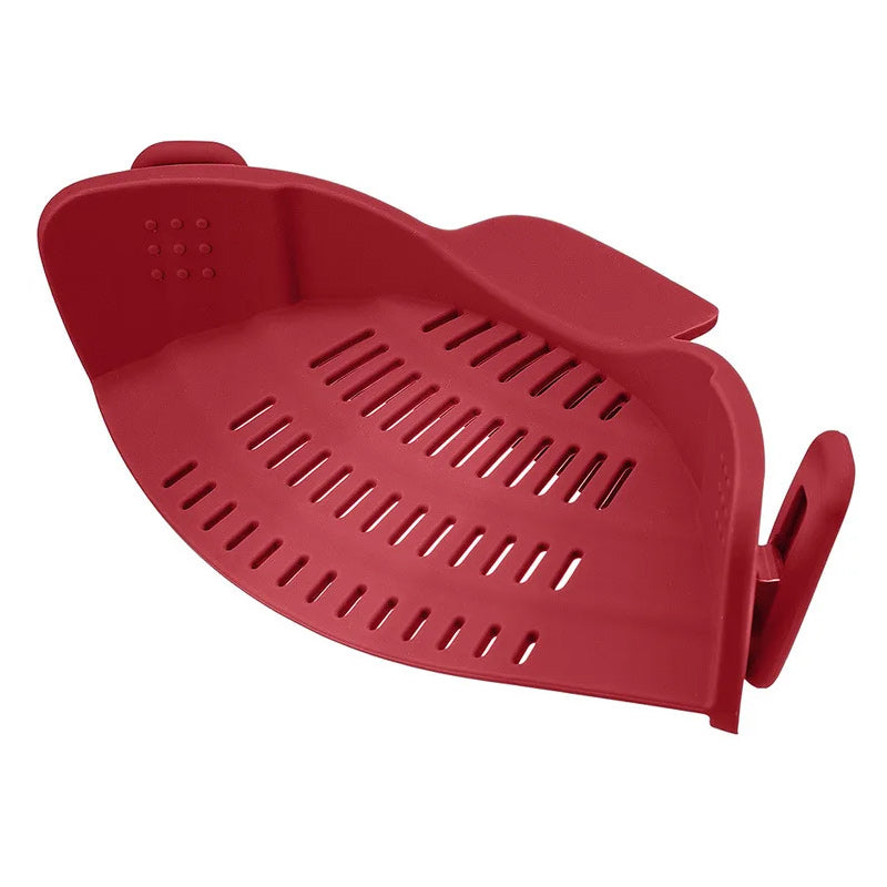 Clip On Pot Strainer Silicone 9 x 4.9 Inches Set of 2
