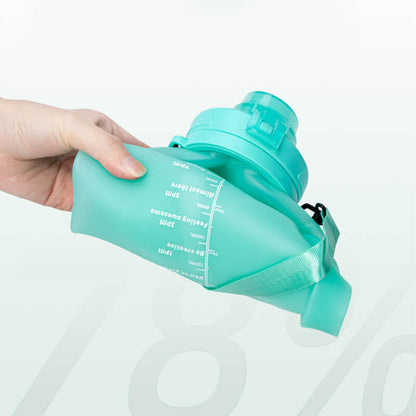 Collapsible Silicone Water Bottle 2000 ml with Strap Set of 3