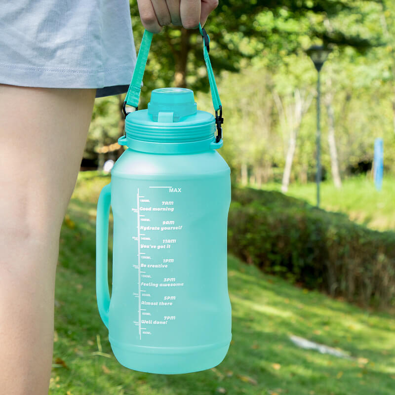 Collapsible Silicone Water Bottle 2000 ml with Strap Set of 3