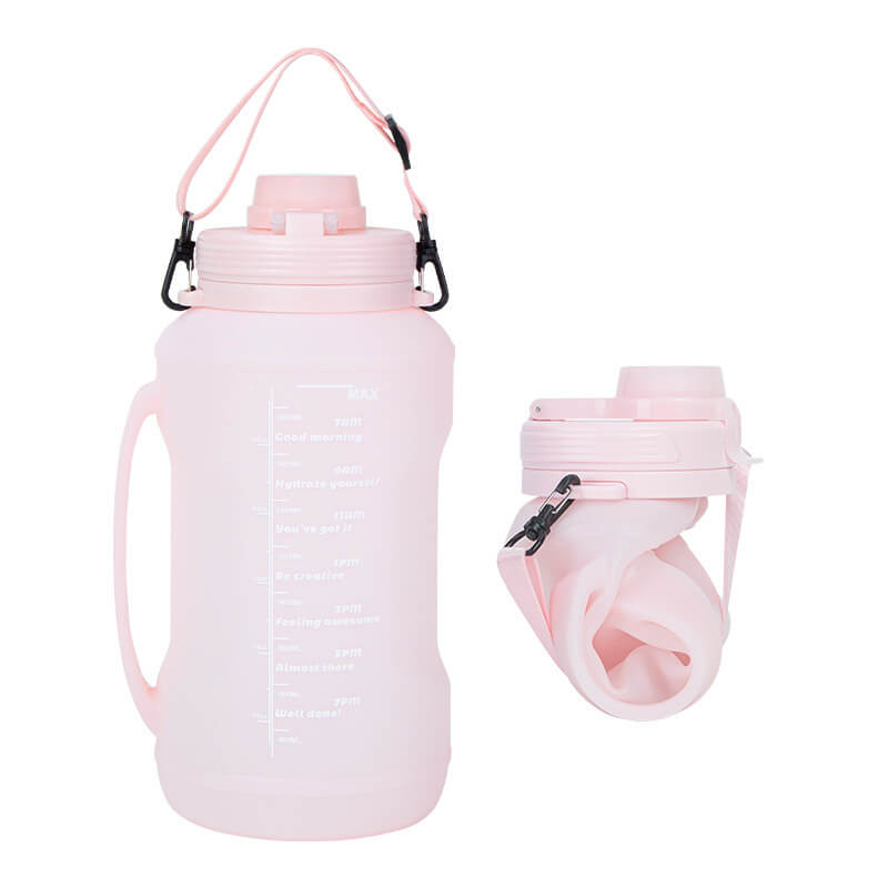 Collapsible Silicone Water Bottle 2000 ml with Strap Set of 3
