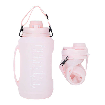 Collapsible Silicone Water Bottle 2000 ml with Strap Set of 3