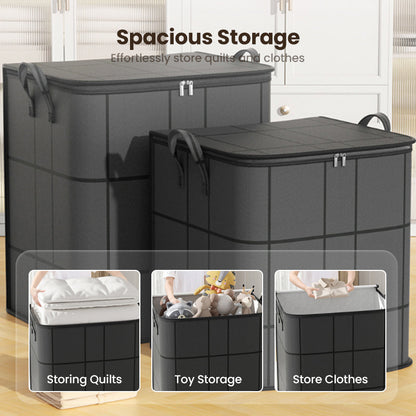 Comforter Storage Bag with Zipper and Handles Non Woven Fabric