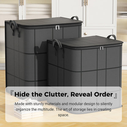 Comforter Storage Bag with Zipper and Handles Non Woven Fabric