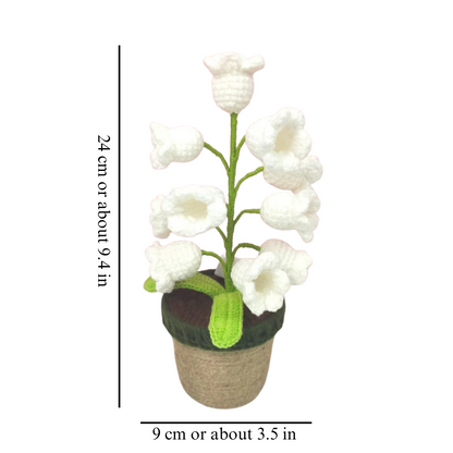Crochet Lily Lamp Battery Powered 9.4 inch Set of 3