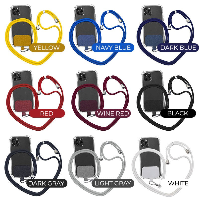 Crossbody Phone Lanyard Nylon with Patch 63 Inch Set of 3