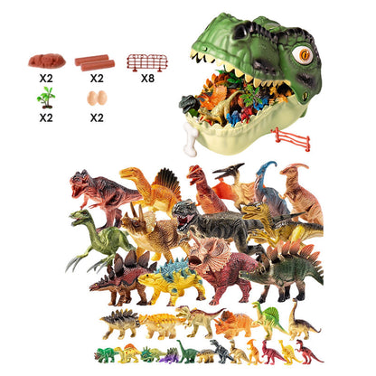 Dinosaur Toy Playset with T Rex Head Storage Box
