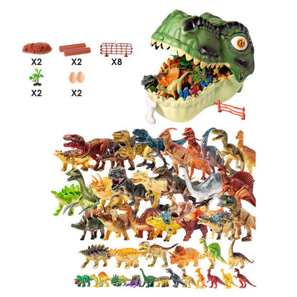 Dinosaur Toy Playset with T Rex Head Storage Box