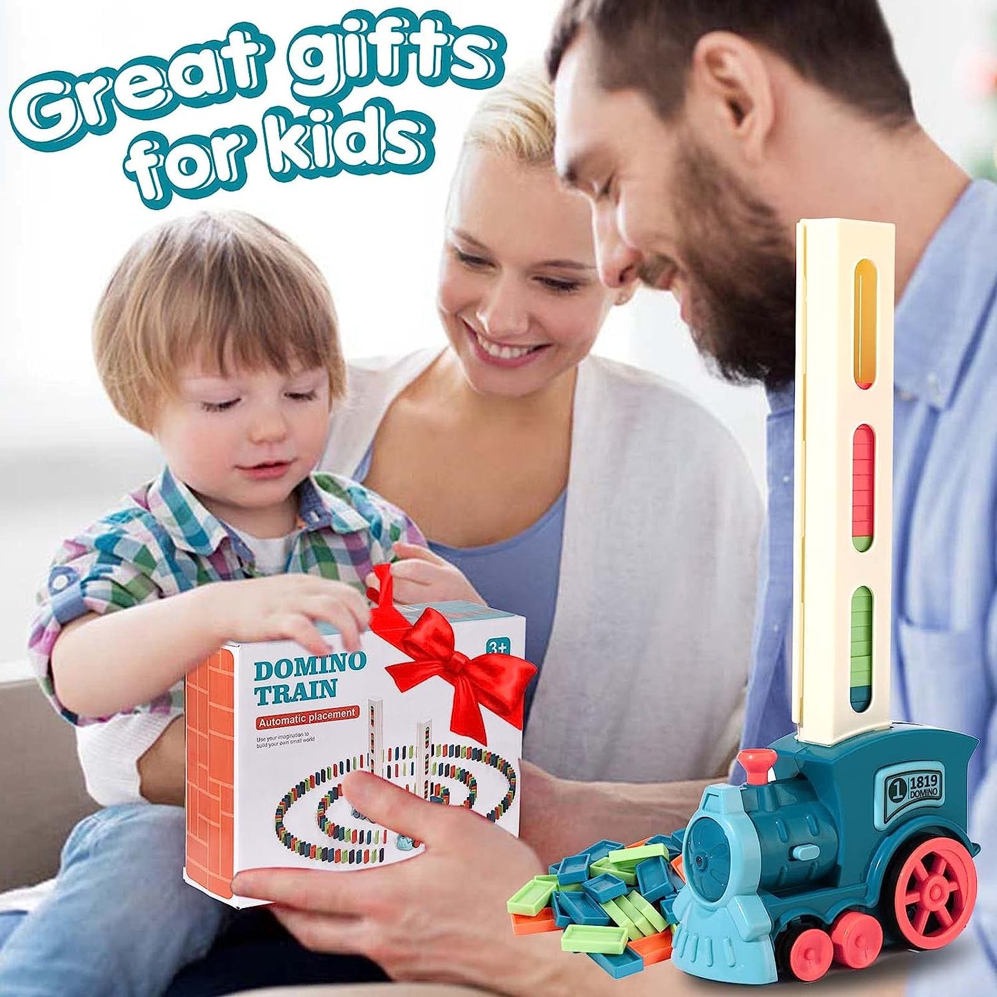 Battery-Powered Domino Train Toy