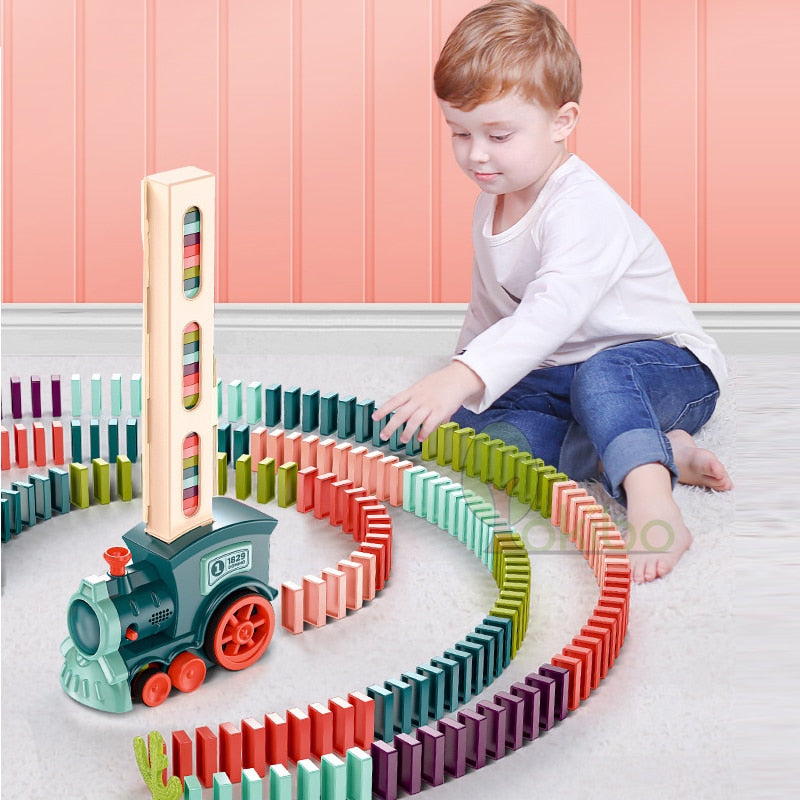 Battery-Powered Domino Train Toy