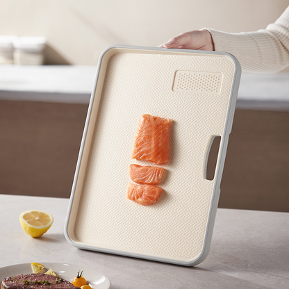Double Sided Cutting Board Anti Spill Non Slip with Grinding Zone