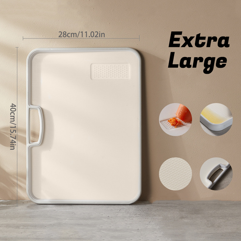 Double Sided Cutting Board Anti Spill Non Slip with Grinding Zone