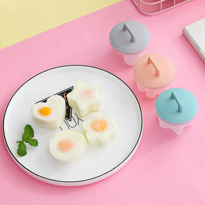 Egg Cooking Molds 4 Pack with Brush and Lid 3 Inch