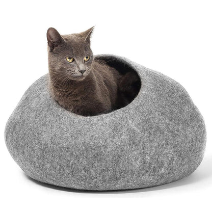Felted Wool Cat Cave Bed 18.9 x 14.2 Inch