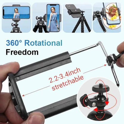 Flexible Octopus Tripod with Phone Holder Set of 3