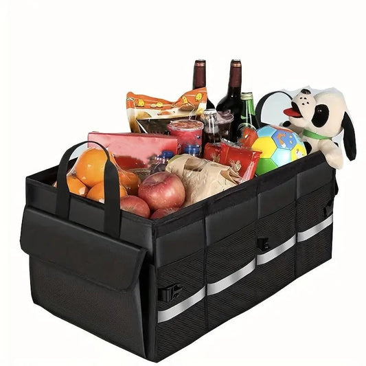 Foldable Car Trunk Organizer with Lid 55 Liter Oxford Set of 2