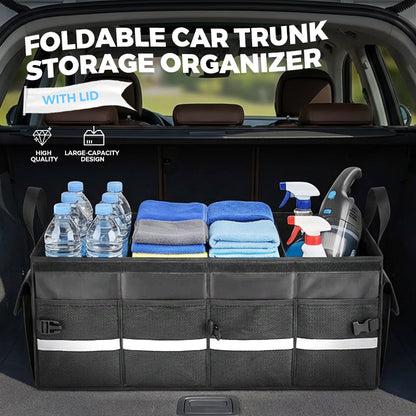 Foldable Car Trunk Organizer with Lid 55 Liter Oxford Set of 2