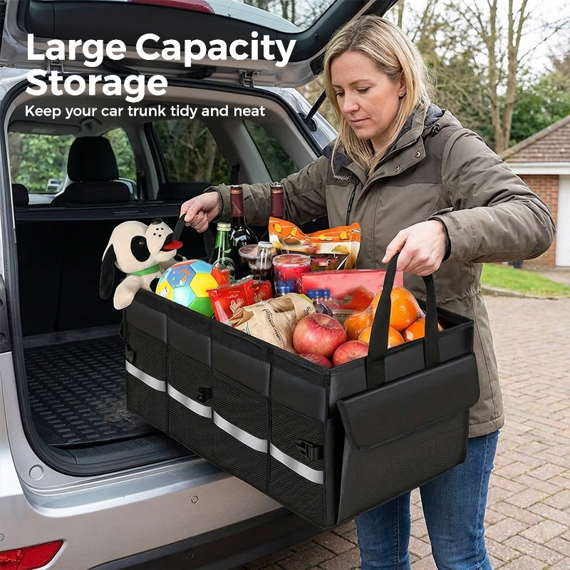 Foldable Car Trunk Organizer with Lid 55 Liter Oxford Set of 2