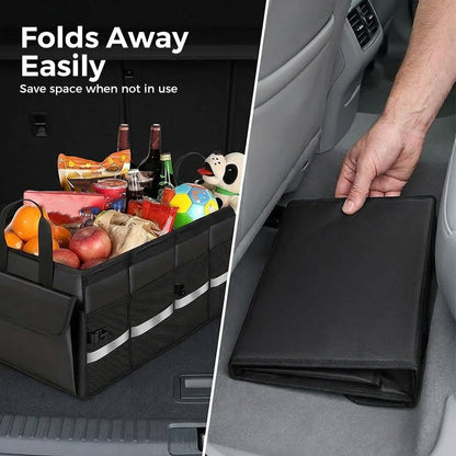 Foldable Car Trunk Organizer with Lid 55 Liter Oxford Set of 2