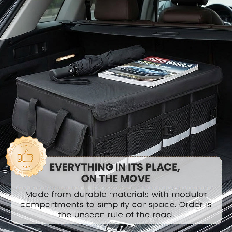 Foldable Car Trunk Organizer with Lid 55 Liter Oxford Set of 2