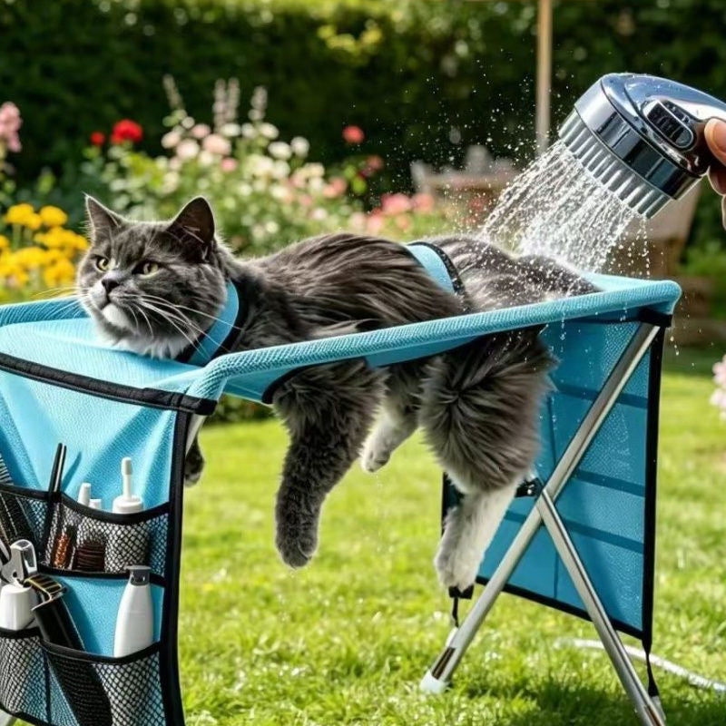 Foldable Pet Grooming Table and Hammock 23.6 x 13 x 15.7 Inches